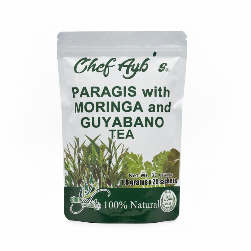 Chef Aybs Paragis with moringa and guyabano