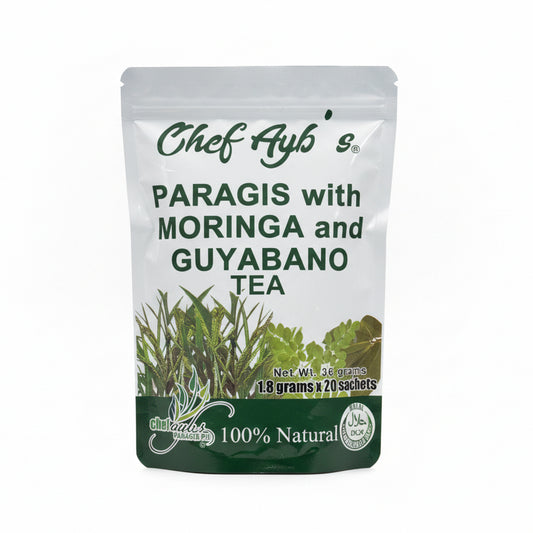 Chef Aybs Paragis with moringa and guyabano